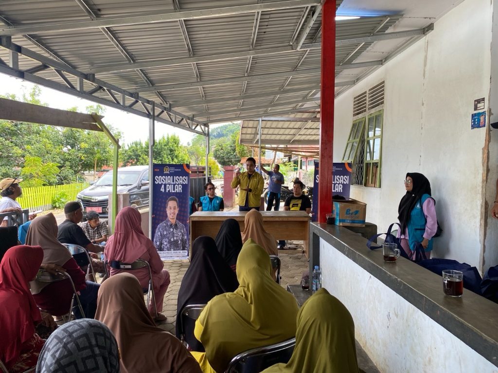 Kunjungi Desa Mansalean, Andhika Amir Gelar Sosialisasi 4 Pilar dan Aksi Sosial